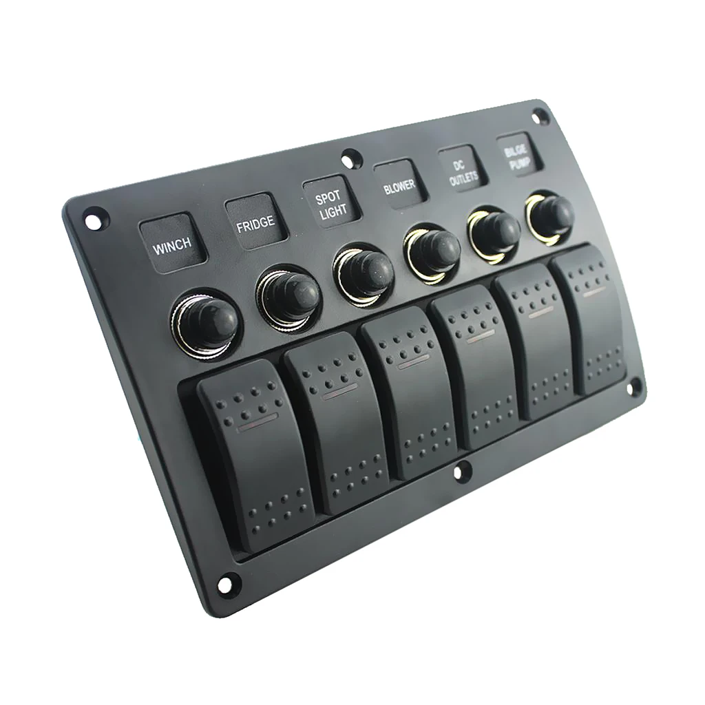 6 кнопочный светодиодный клавишный выключатель панель автоматического