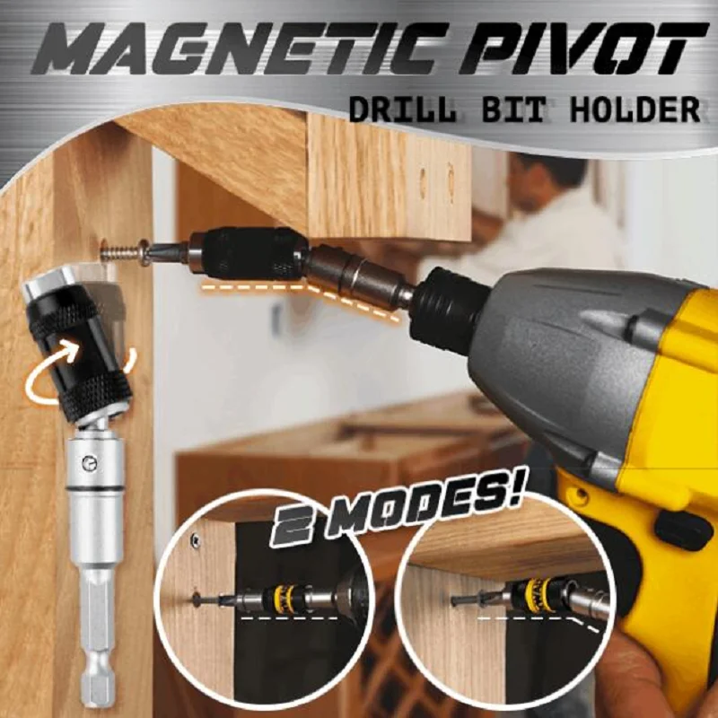 

1/4" Magnetic Screw Drill Tip Drill Screw Tool Quick Change Locking Bit Holder Drive Guide Drill Bit Extensions Pivot Drill Bit