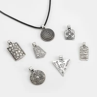 15pcs charms for jewelry making multiple styles tibetan silver metal pendants for diy necklace bracelet crafting accessories