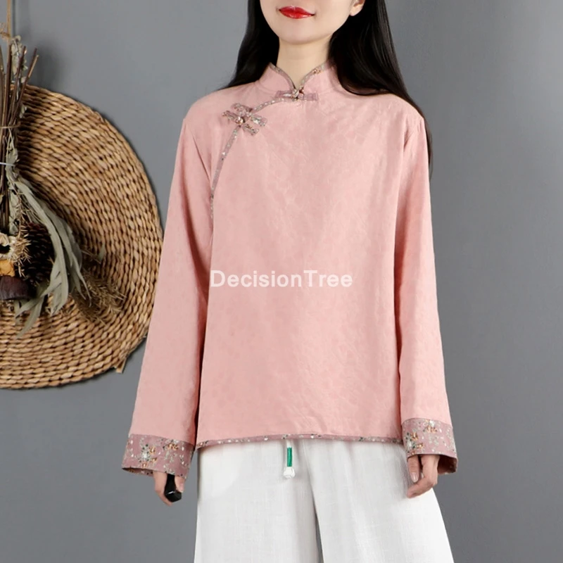 

2022 woman's chinese traditional blouse elegant shirt ancient chinese cheongsam qipao blouse tops chinese style cheongsam blouse