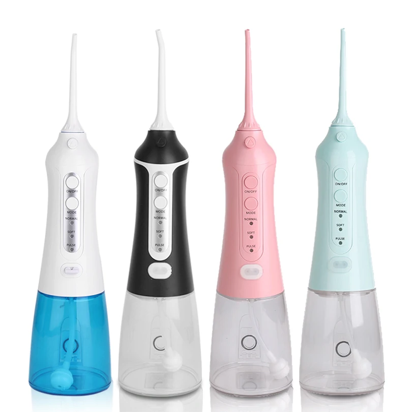 Water Flosser Cordless Electric Oral Irrigator 4 Jet Tips 300mL Water Tank Portable Teeth Cleaner For Braces Home Travel Use