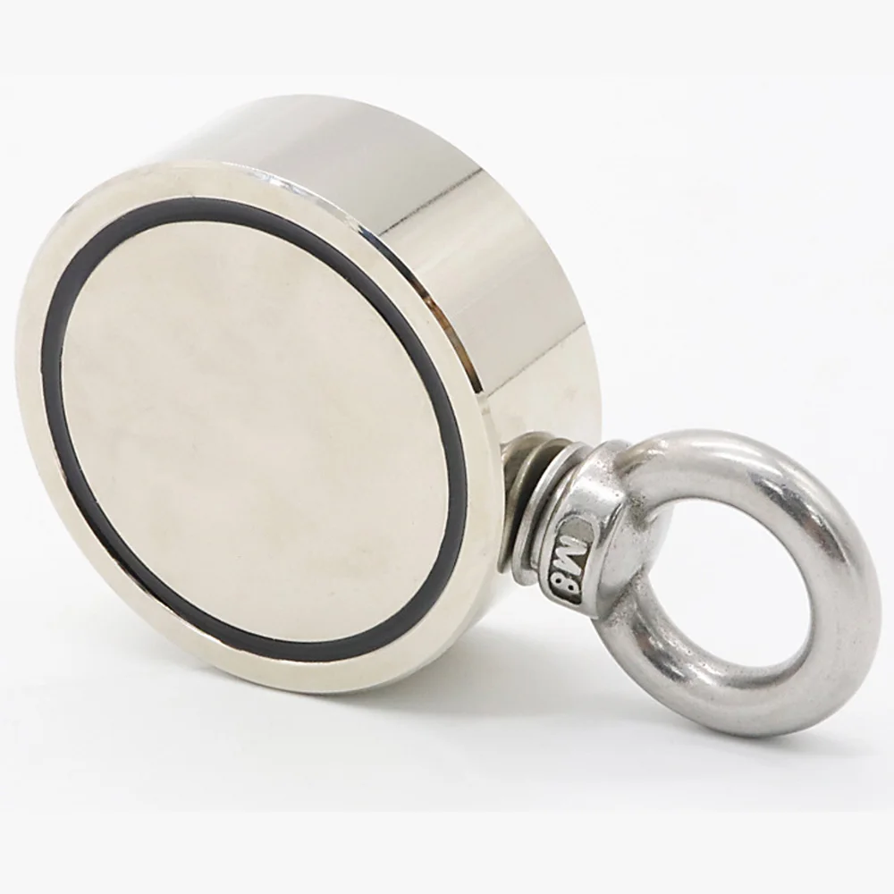Двухсторонний сильный магнит рыболовные магниты тяговая сила 48/60/67/75/90 мм диаметр