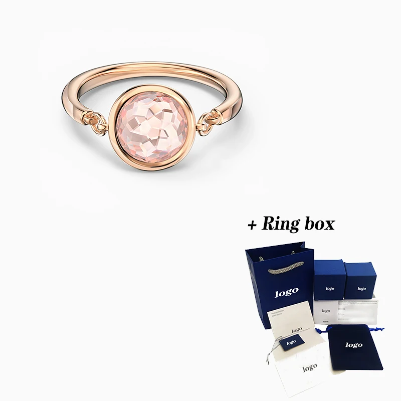

Fashion SWA new TAHLIA ring rose gold elegant and charming round jewelry crystal female engagement ring luxury jewelry gift