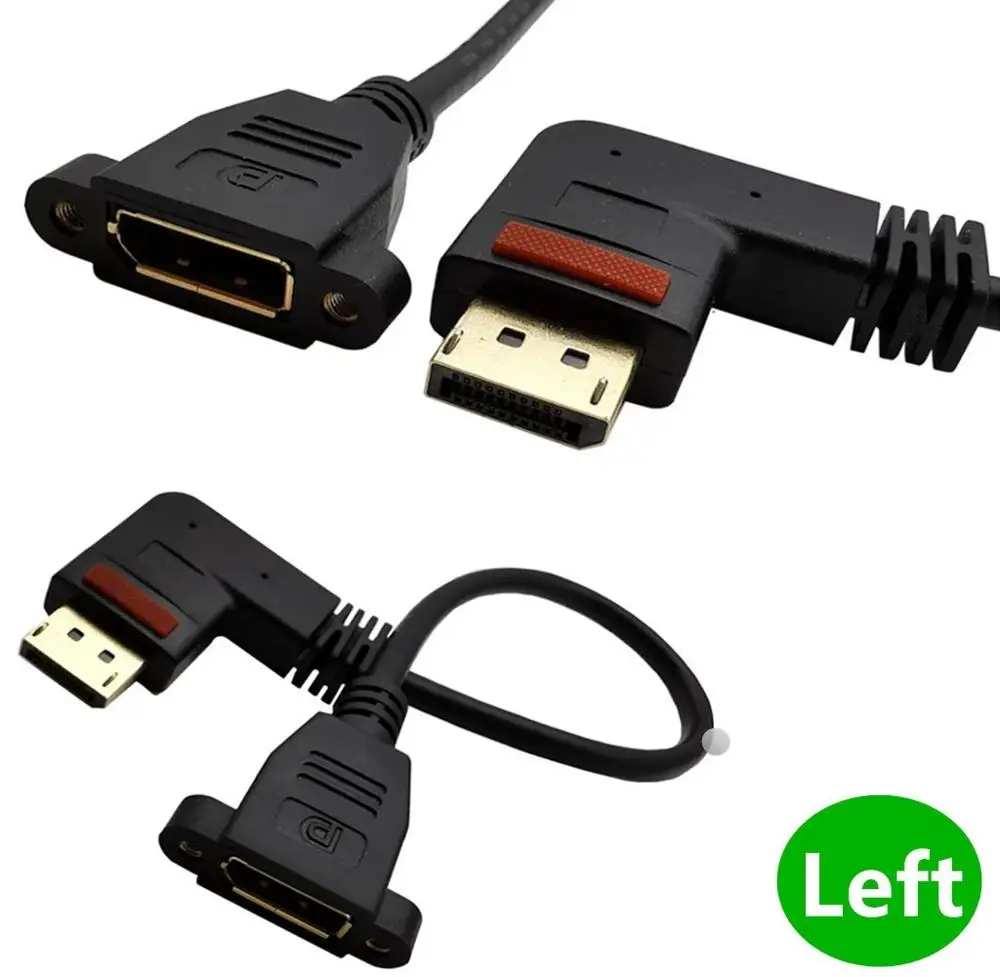 30cm DisplayPort Angle Cable Up & Down Left Right DP display port male to female HD 3D For HDTV PC Graphics Cards Projector |