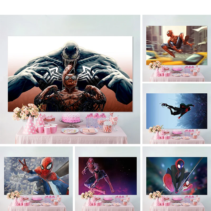 

Виниловый фон для фотосъемки с героями мультфильмов для вечеринки в честь Дня Рождения