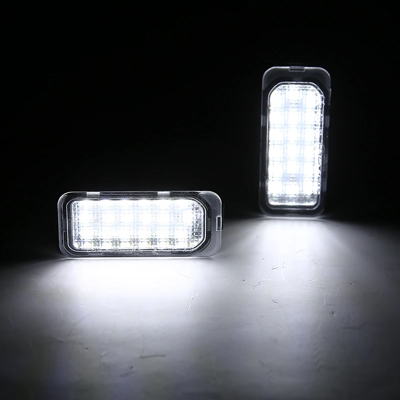

For Ford For Jaguar 2pcs 12V 0.3A 1.8W 3528 SMD LED Car Licence Number Plate Light 6000K White Lamp For Focus MK FIESTA S-MAX