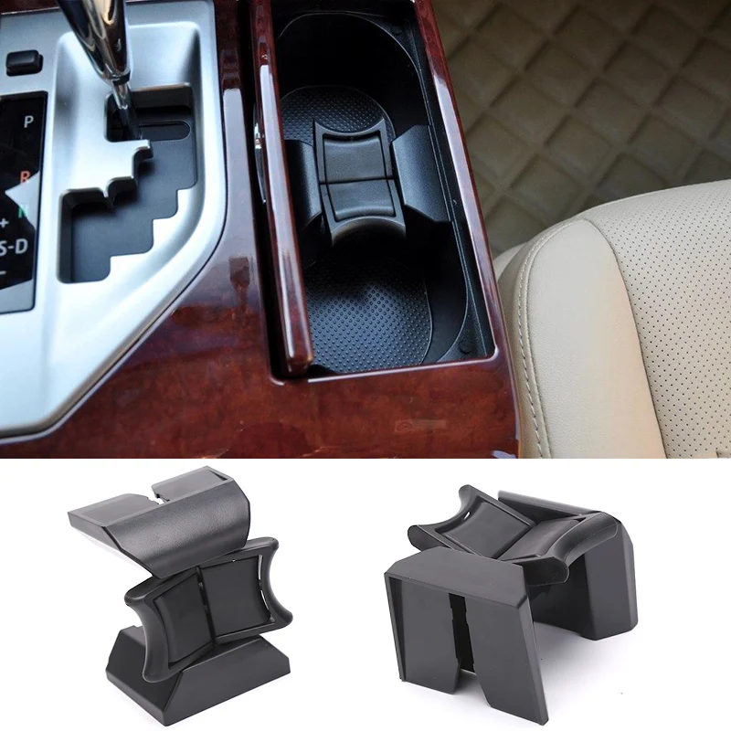 

Car Center Console Cup Holder Insert Bottle Drink Divider Black ABS Car Internal