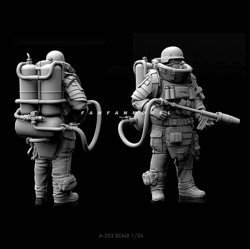 

75mm Resin model kits Flame self-assembled A-252