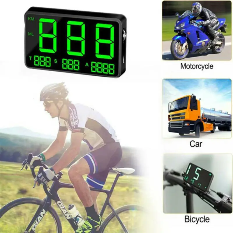 Универсальный цифровой автомобильный GPS измеритель скорости дисплей для