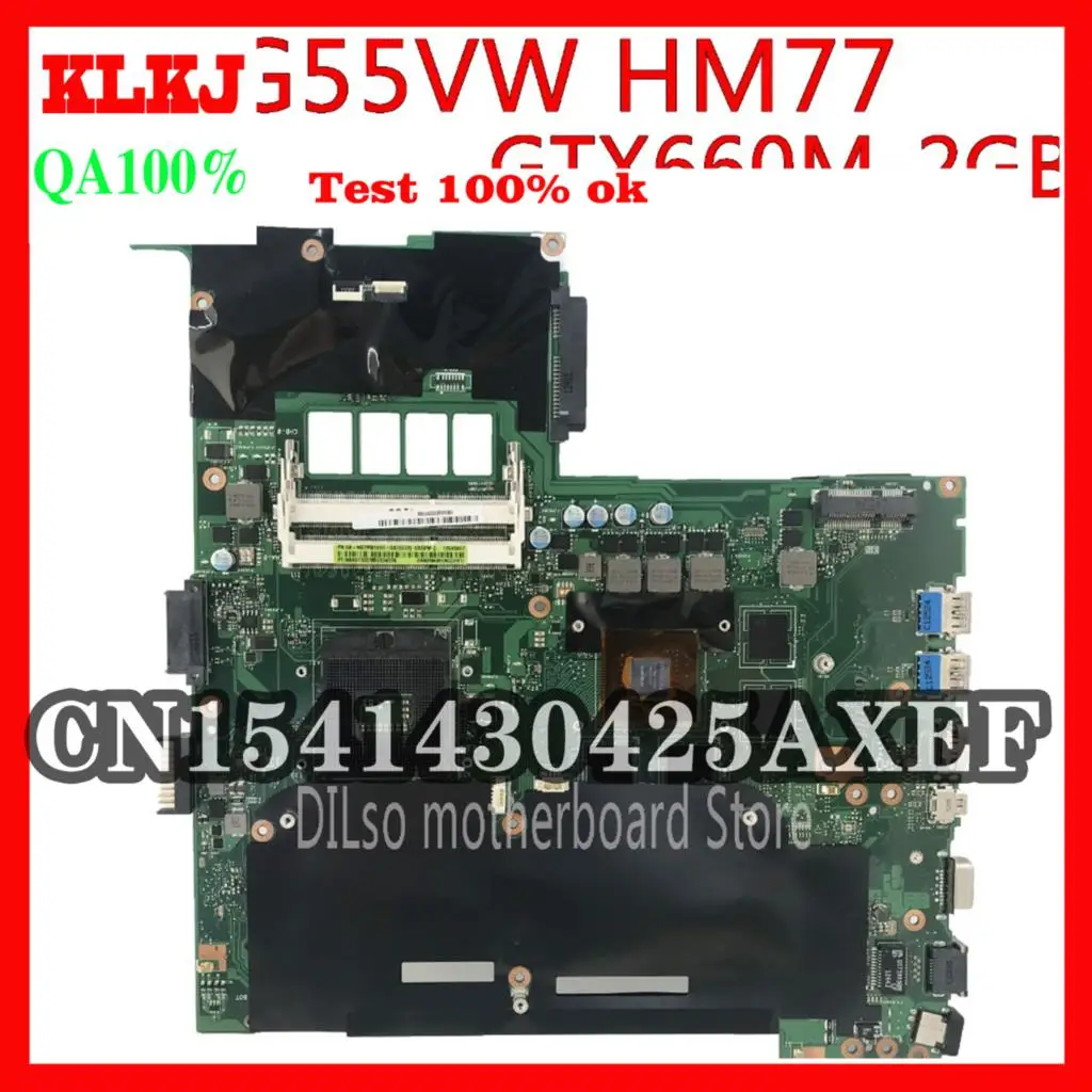 

KLKJ G55VW для ASUS G55 G55VW материнская плата N13E-GE-A2 GTX660M/2GB REV материнская плата Встроенный тест