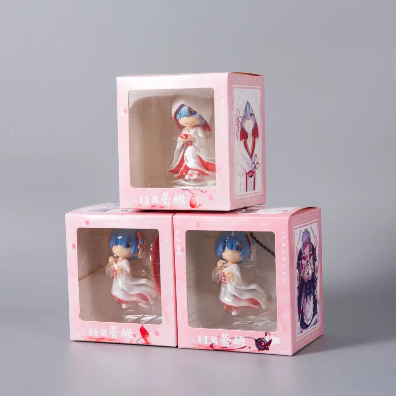 

Japan Anime Q Version 3 White Non-Scaling Rem Life In Another World From Scratch Collectibles Anime Figure Removable Cute Doll