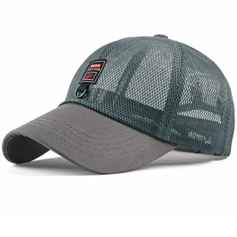 

New Men Summer Breathable Baseball Cap Unisex Solid Adjustable Trucker Mesh Cap Casual Baseball Sun Hat Cap