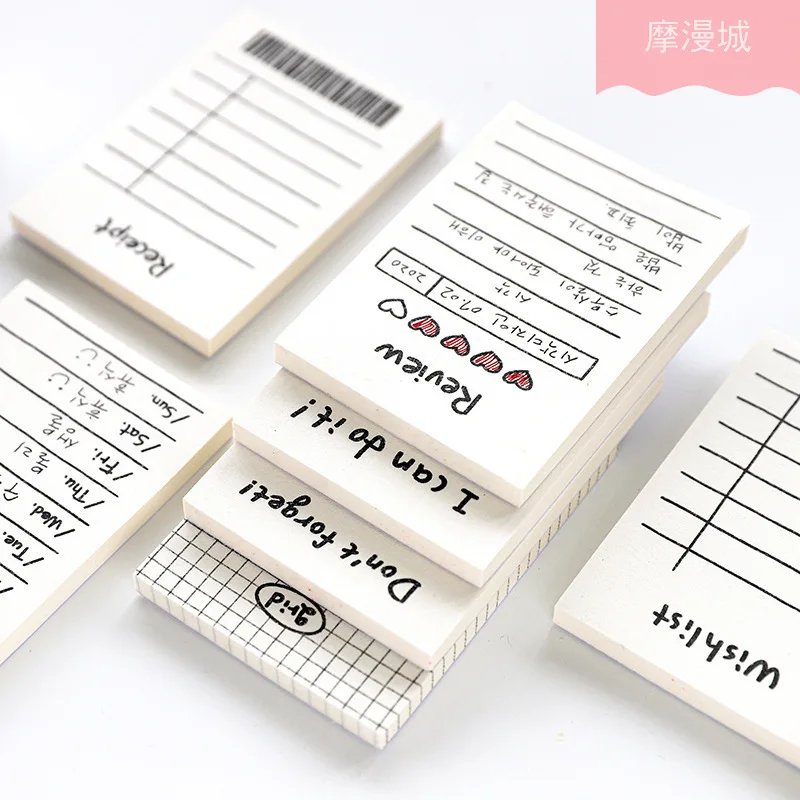 

50pcs/lot Memo Pads Sticky Notes Simple line seriesSeries Memo Pad Scrapbooking Stickers Office School