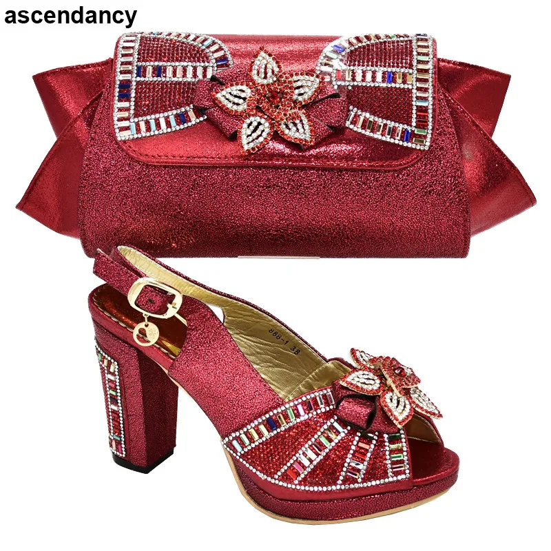 Новые итальянские вечерние женские туфли в африканском стиле Свадебный комплект