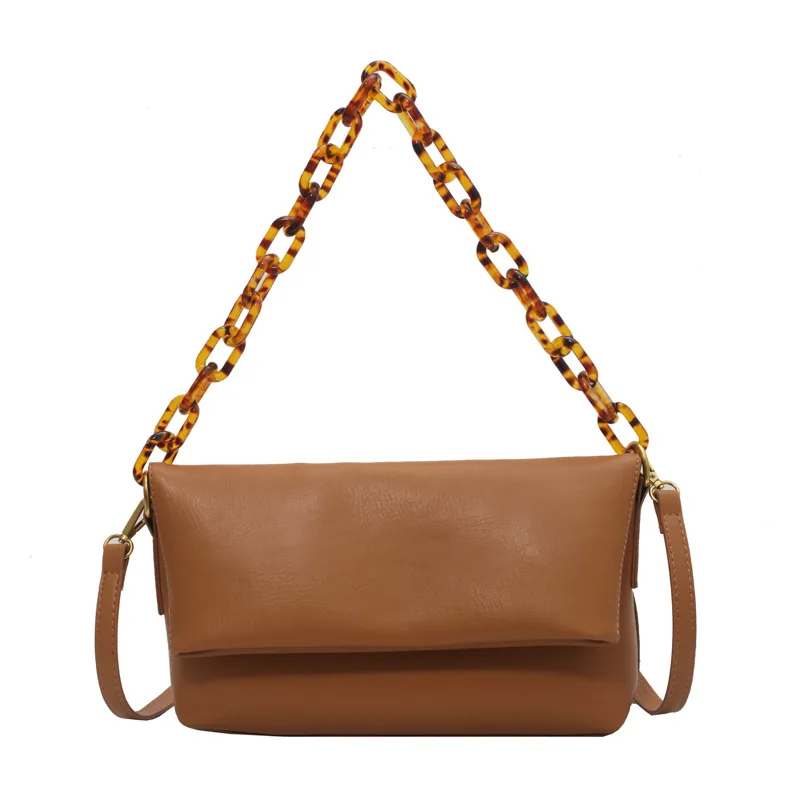 

fashion female bag ins trendy acrylic chain portable underarm bag shoulder messenger bag