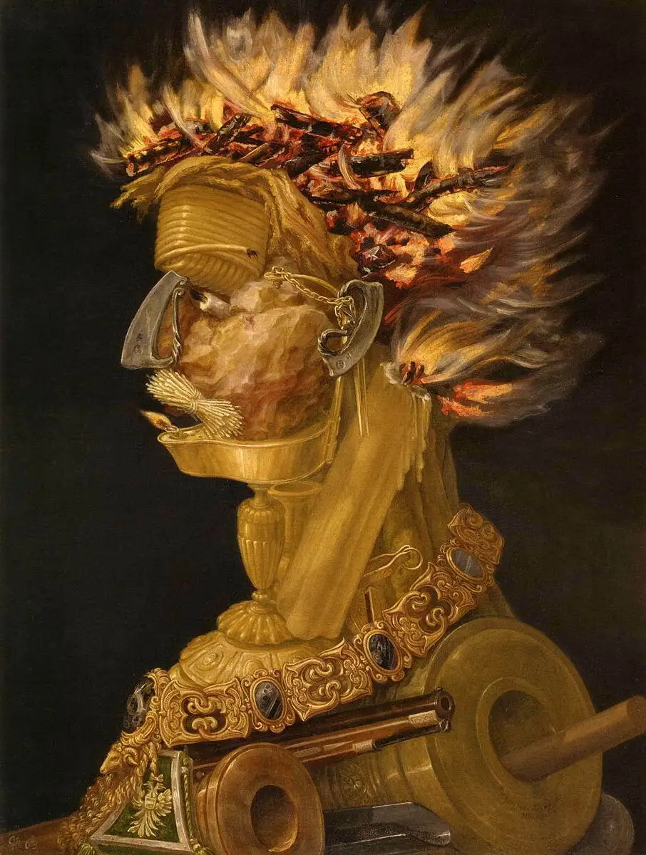 

Giuseppe Arcimboldo Fire Art Print Poster oil paintings canvas For Home Decor Wall Art