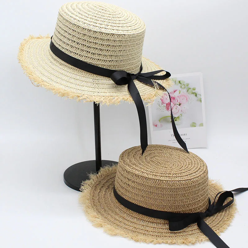 

Шляпа женская Соломенная складная, Пляжная Панама от солнца с широкими полями, бежевая, В гавайском стиле, летняя