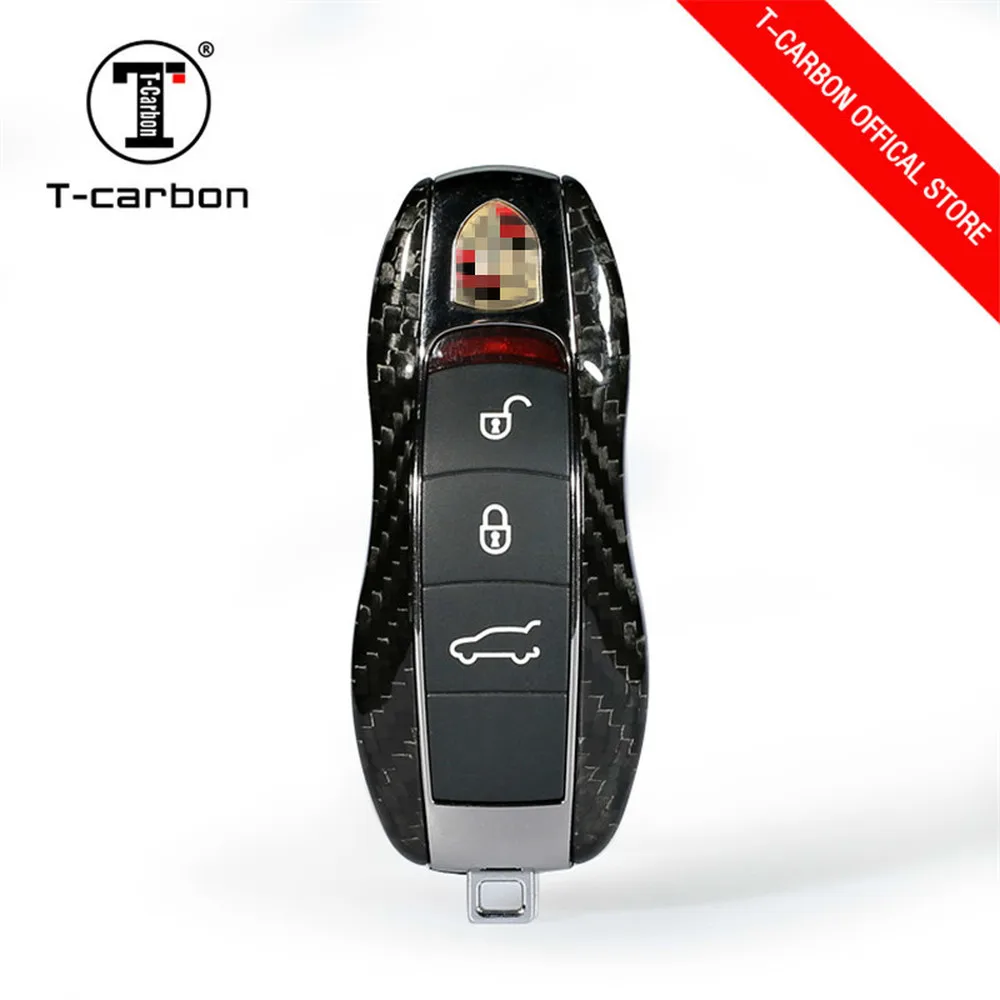 T carbon горячая Распродажа чехол для автомобильного ключа Углеволокно салона