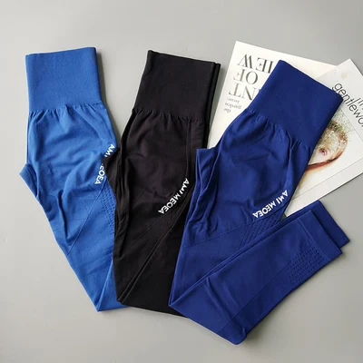 Высокая талия спортивные Леггинсы для фитнеса брюки бега йоги эластичные