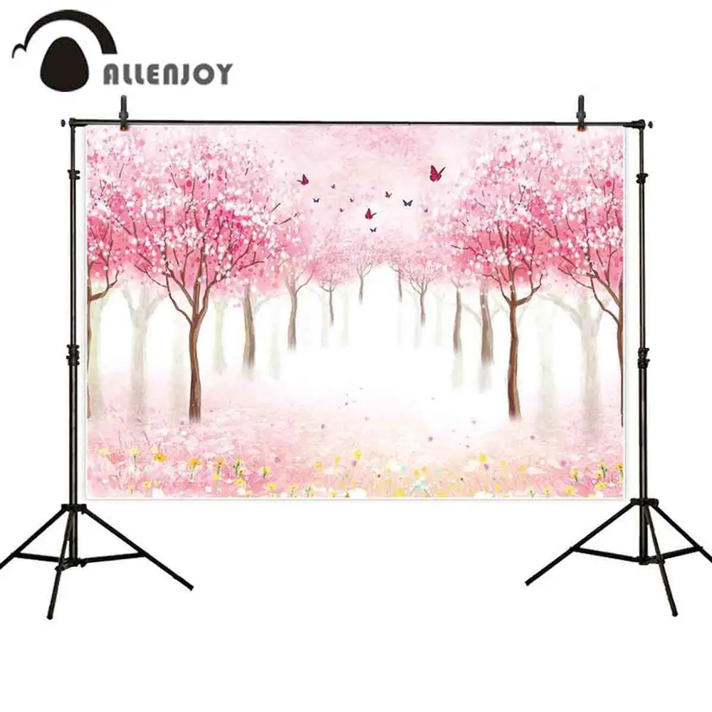 Фон для фотосъемки Allenjoy Весна Пасха 14 день Святого Валентина дорога дерево