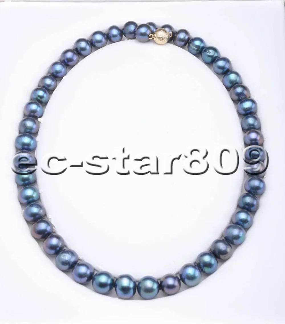 

P5724 20" 13mm Tahitian-Black Round Freshwater Pearl Necklace