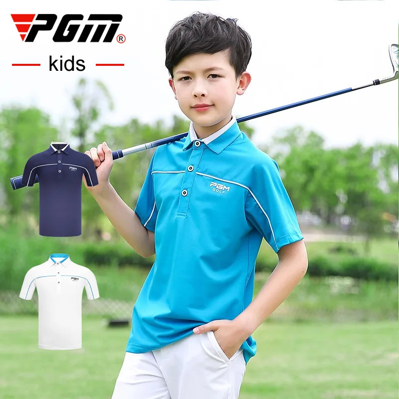 

PGM Boy's T-shirt Children's Short Sleeve Summer New Style Breathable and Quick-drying Sportswear Children's Wear YF081