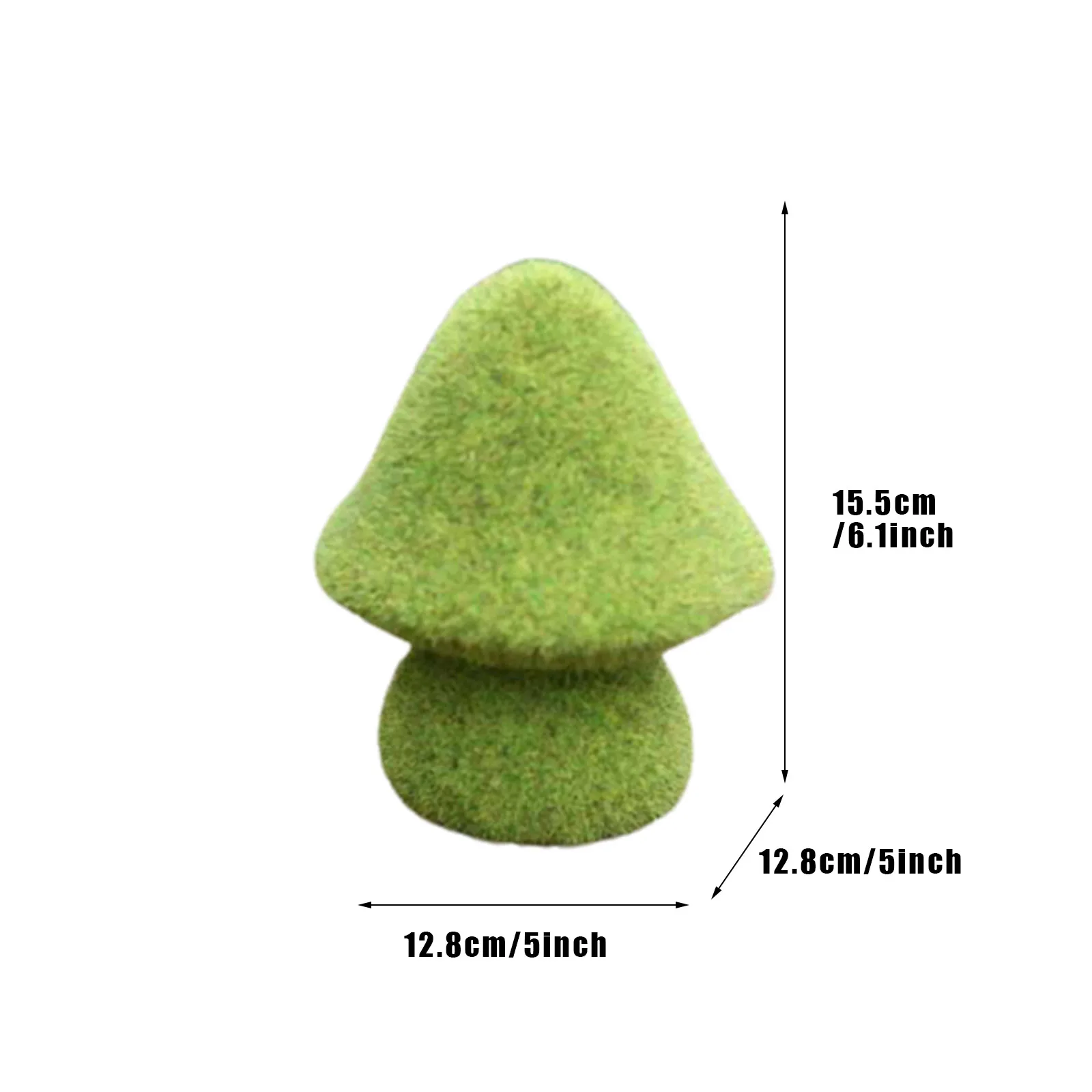 

Flocking Resin Mushroom Ornament Creative Green Plants Decoration for Garden Balcony Courtyard L23