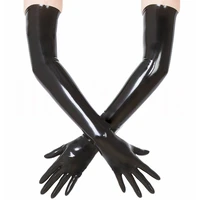 hot sale sexy latex gloves black long rubber gloves adult unisex%c2%a0seamless gloves over elbow