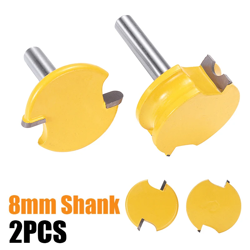 

Набор фрез для деревообработки с круглым хвостовиком, 2 шт., 8 мм