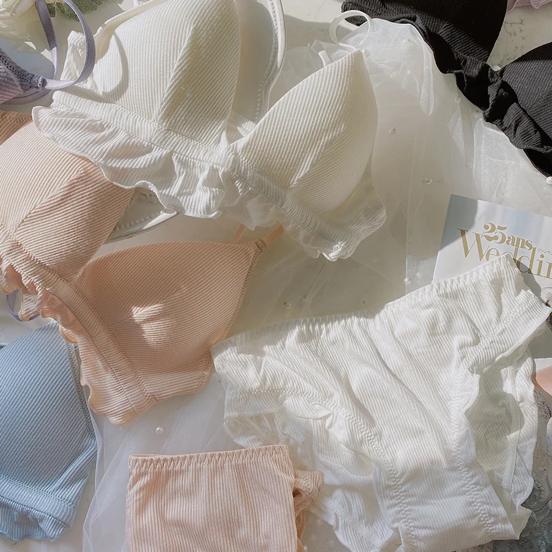 Wriufred хлопковые тонкие шелковые нижнее бельё для девочек трусики костюм Женская