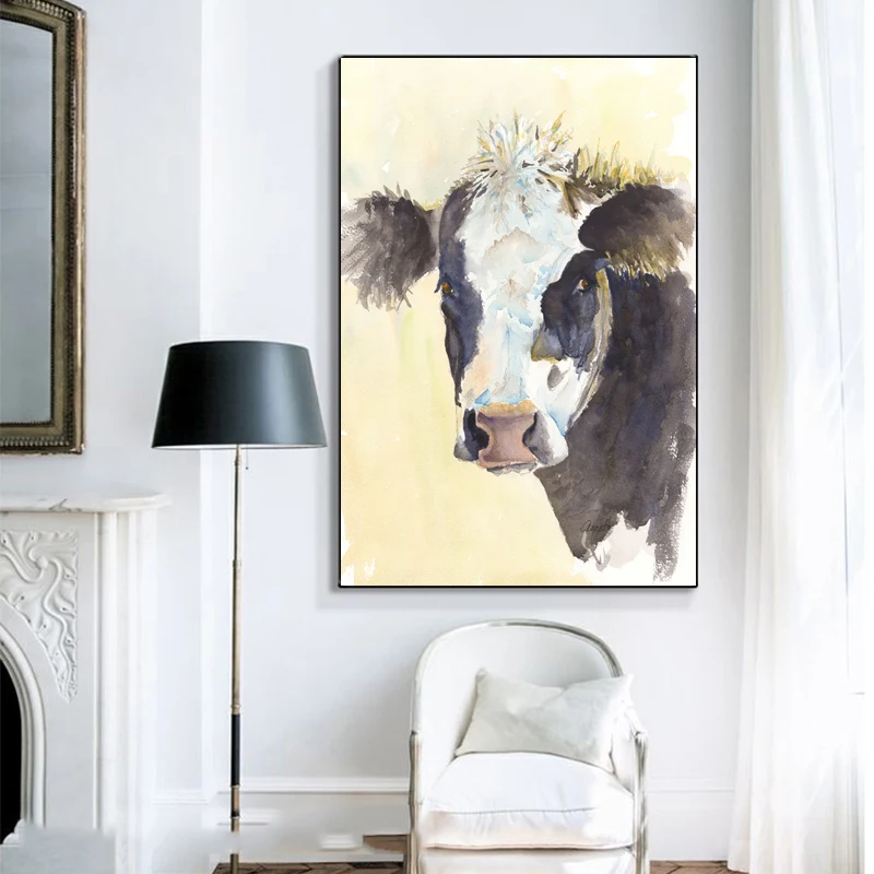 RELIABLI ART Highland Cow картина с животными на холсте напечатанная настенная живопись для гостиной современные картины для украшения без рамы