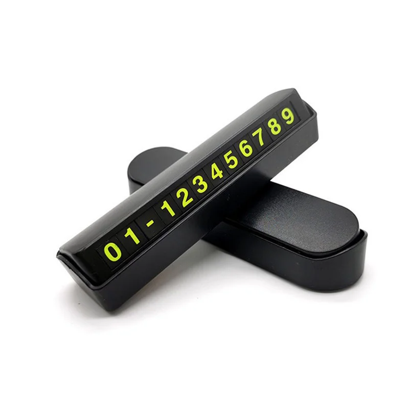 car phone number card plate hidden temporary parking night fluorescent telephone number auto park stop accessories free global shipping