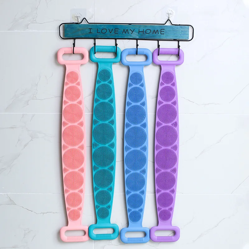 Силиконовый скребок для спины банное полотенце пояс ванной отшелушивающий