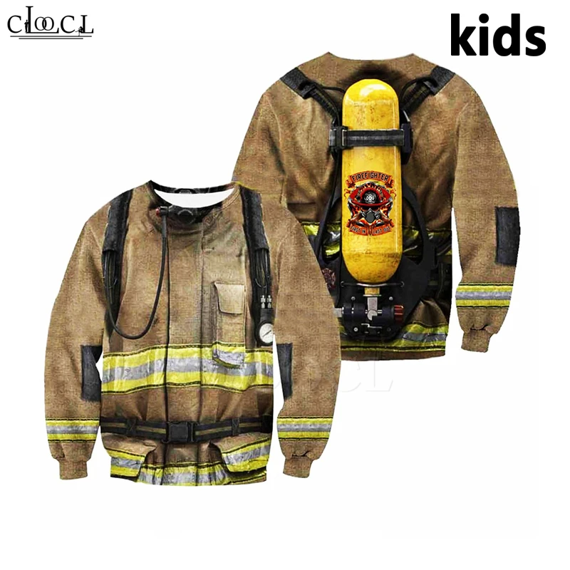 

Fire Department Suit 3D All Over Printed Sweatshirt 3D Print Long Sleeve Baby Boy Baby Girl New Style Sportswear Children's Tops