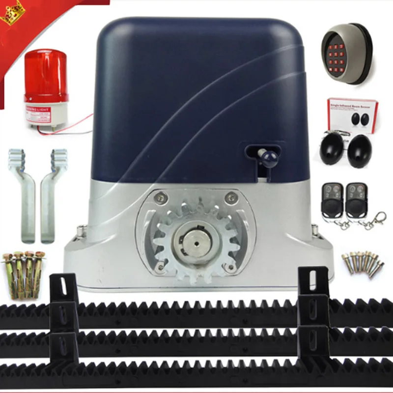 

AC220/110V Electric sliding gate opener Installing portal for automaticly operation with 4m nylon rack+2 remote control