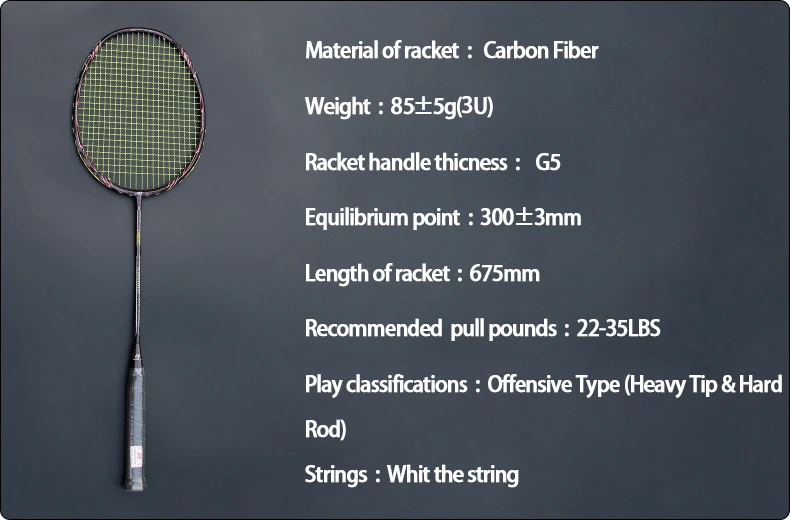 Professional Max 35LBS Ultralight Carbon Fiber Badminton Racket Sports Racquet Training Rackets Free For String Overgrip Bags