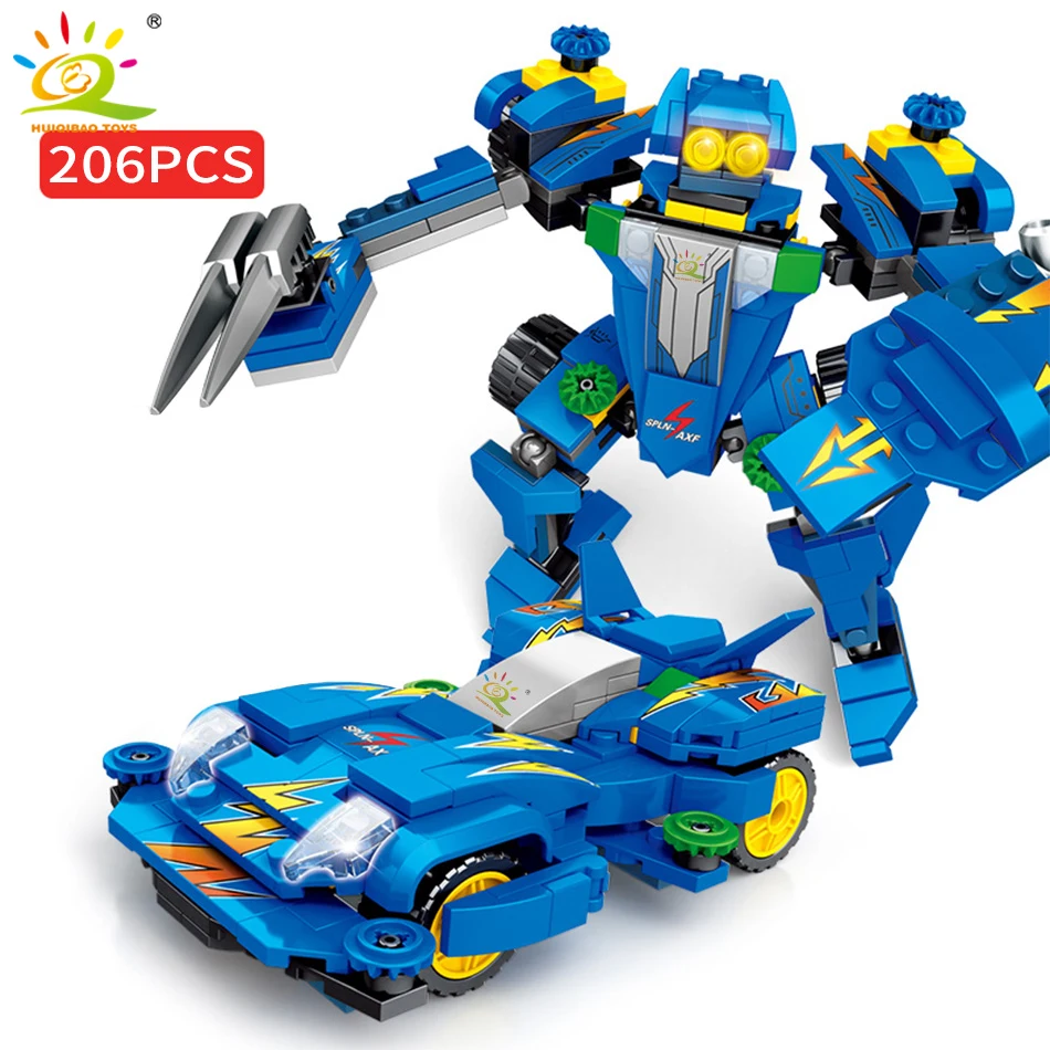 HUIQIBAO 805 шт. гоночный автомобиль скоростные чемпионы строительные блоки город