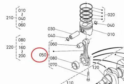

Шатун 16241-22012 16292-22016 подходит для KUBOTA D1005 D1105 D905 V1505 V1305