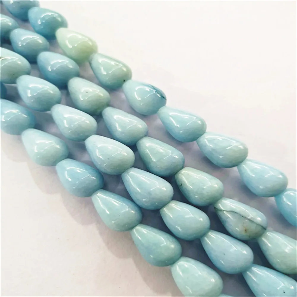 

1 прядь/28 шт. 14x10 мм оптом светильник синий малайские нефритовые слеза свободные бусины DIY Ювелирные изделия Аксессуары 15,5 дюймов S468