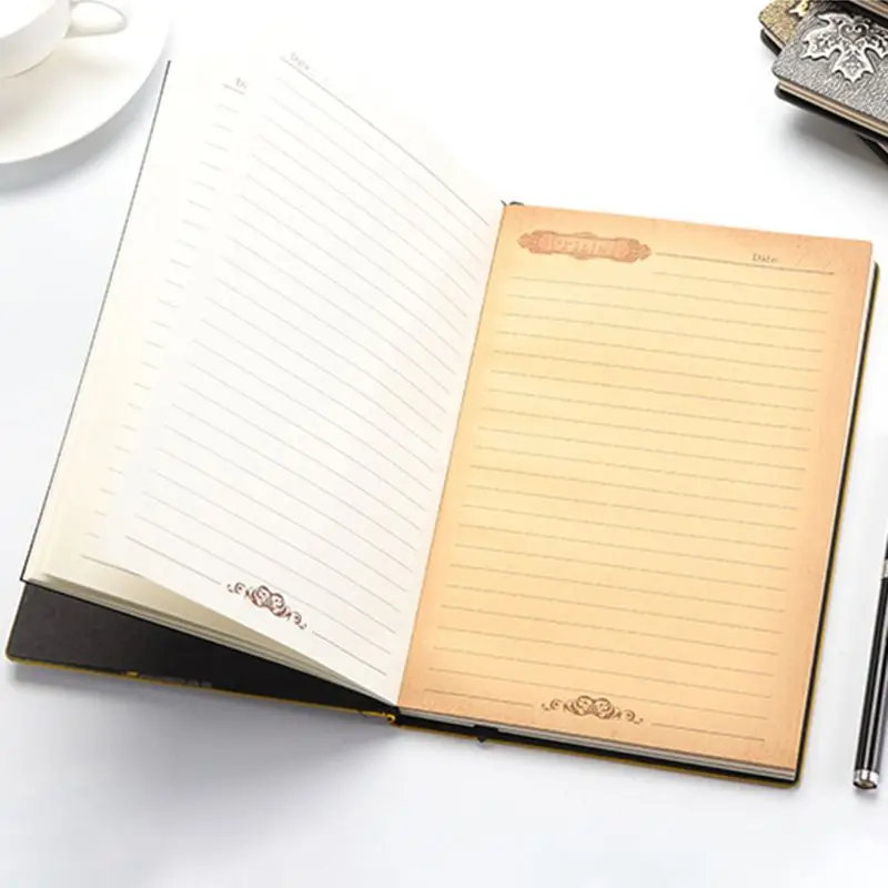 

G92E Creative Deer Embossed A5 Leather Notebook Journal Notepad Travel Diary Planner Book School Office Supplies