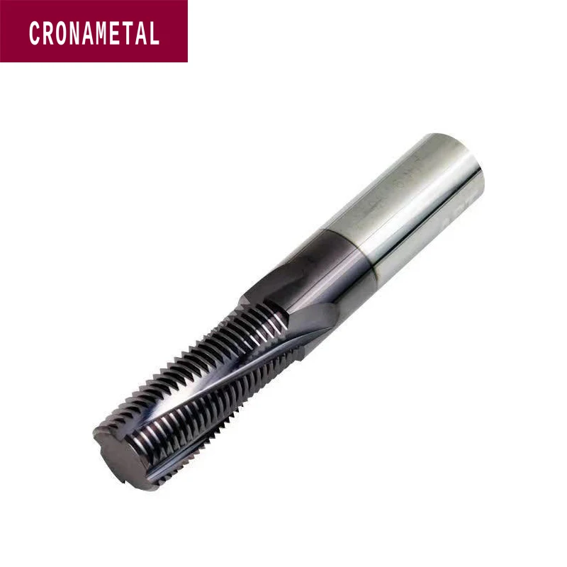 CRONAMETAL твердосплавный UNC/UNF спиральная канавка резьба фреза 1/4-28unxd6 5/16-24unxd8 1/4-20UNCXD6