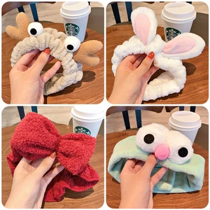 Новинка 2020, обручи для волос из кораллового флиса с надписью OMG для мытья лица для женщин, аксессуары для волос для девушек