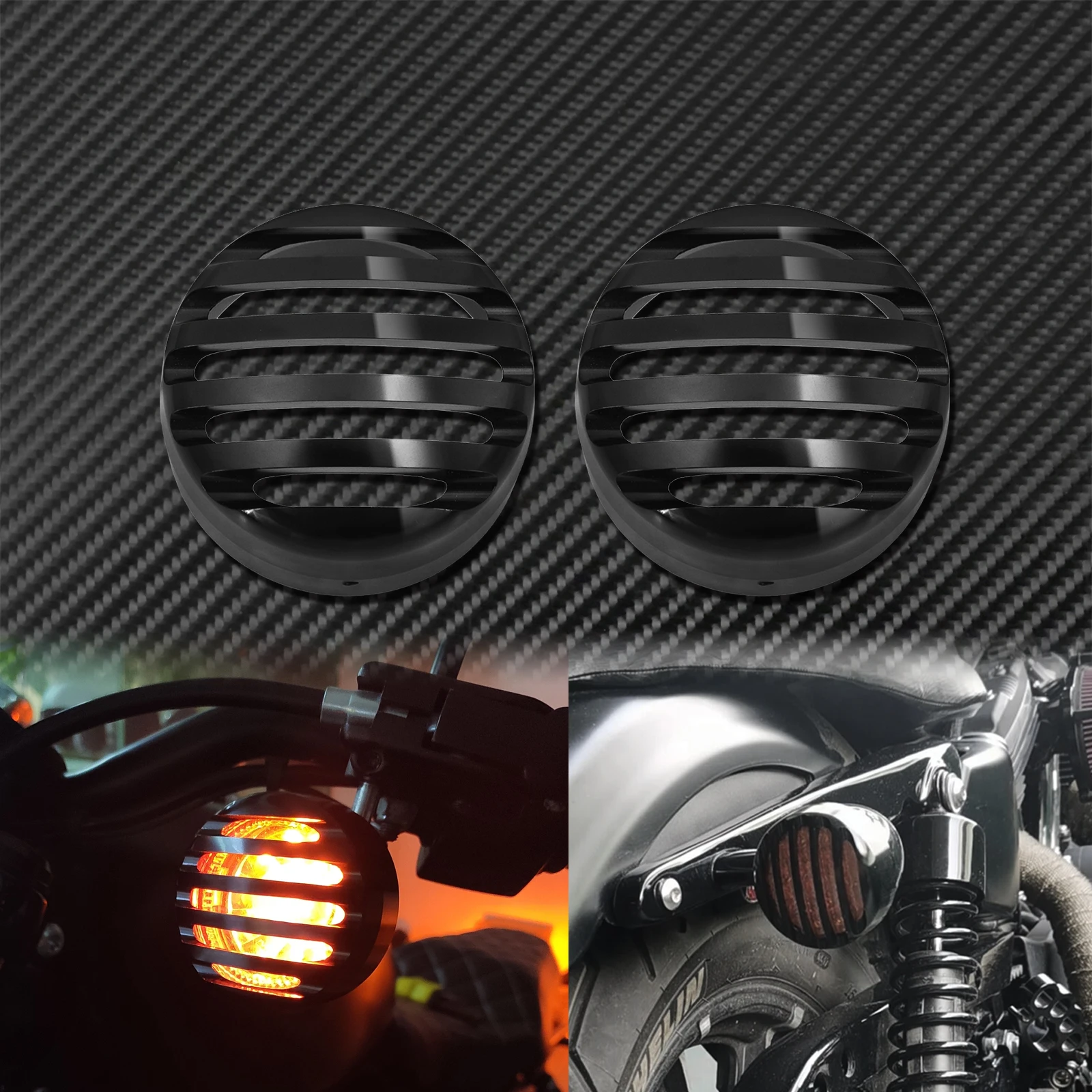 

2x передний и задний указатель поворота мотоцикла, гриль, лицевая панель, крышка для Harley Sportster XL1200 883, Iron Nightster Roadster 16-2020