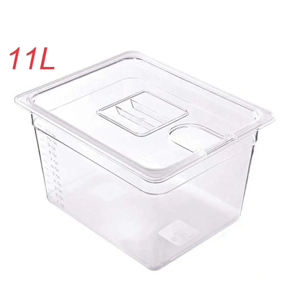 

11L Sous Vide Container Steak Machine Container with Lid Water Tank Bath for Circulator Sous Vide Culinary Immersion Slow Cooker
