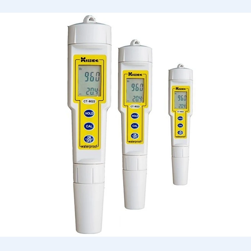 Цифровой ORP тестер 2 в 1 водонепроницаемый Измеритель температуры и уровня мВ с