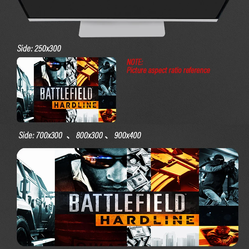 

Battlefield Large Gaming Keyboard Mouse Pad Computer Gamer Tablet Desk Mousepad with Edge Locking Office Mice Mats Support DIY