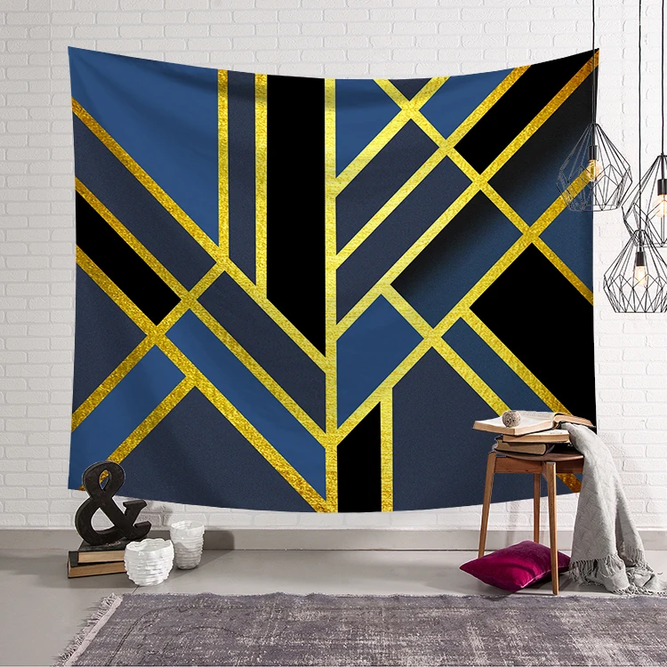 Geometry Print fabric Wall Hanging Tapestry Large Beach Towel Carpet Rug 200x150cm tapestry bohemian decor | Дом и сад
