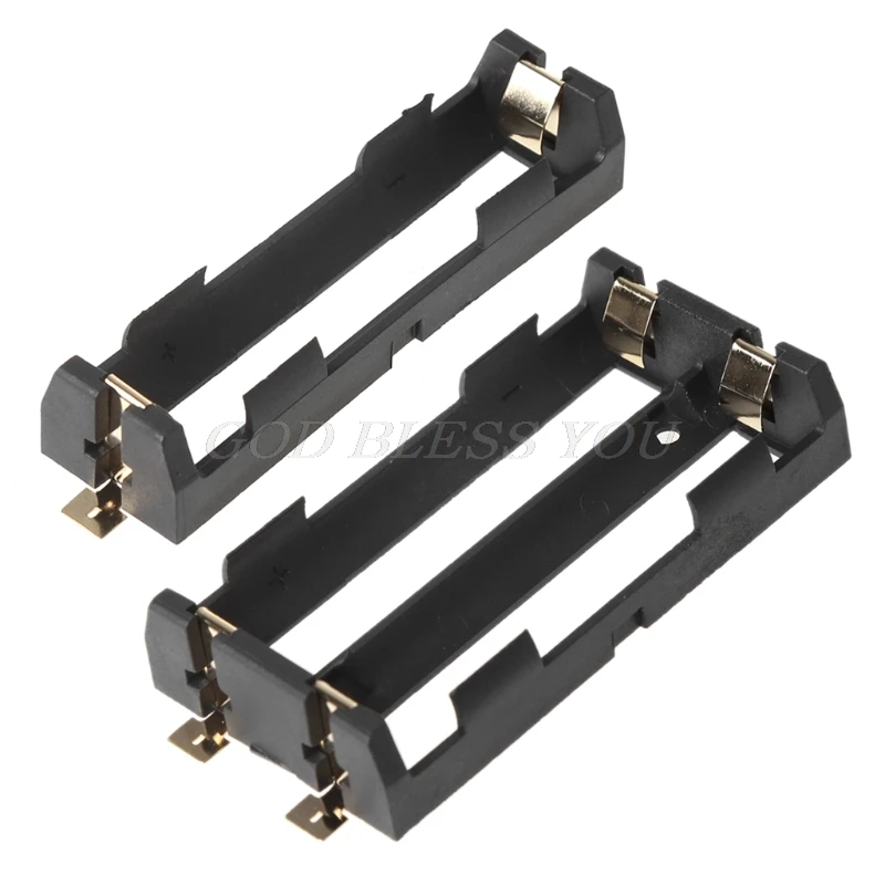 1x2x18650 серия держатель для батарей коробка чехол хранения Контейнер с бронзовые