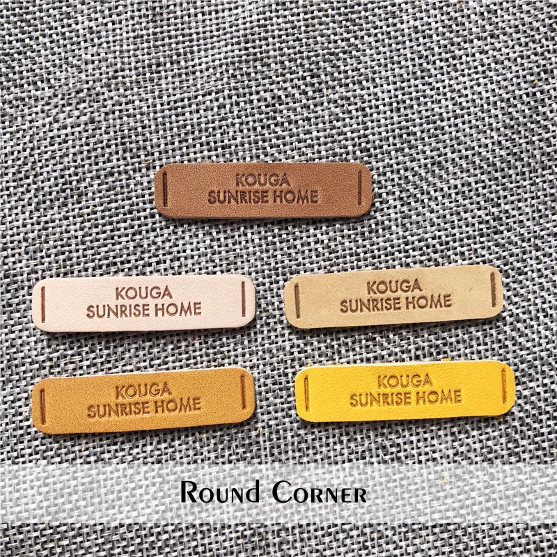 Индивидуальная бирка для одежды ручной работы из искусственной кожи с