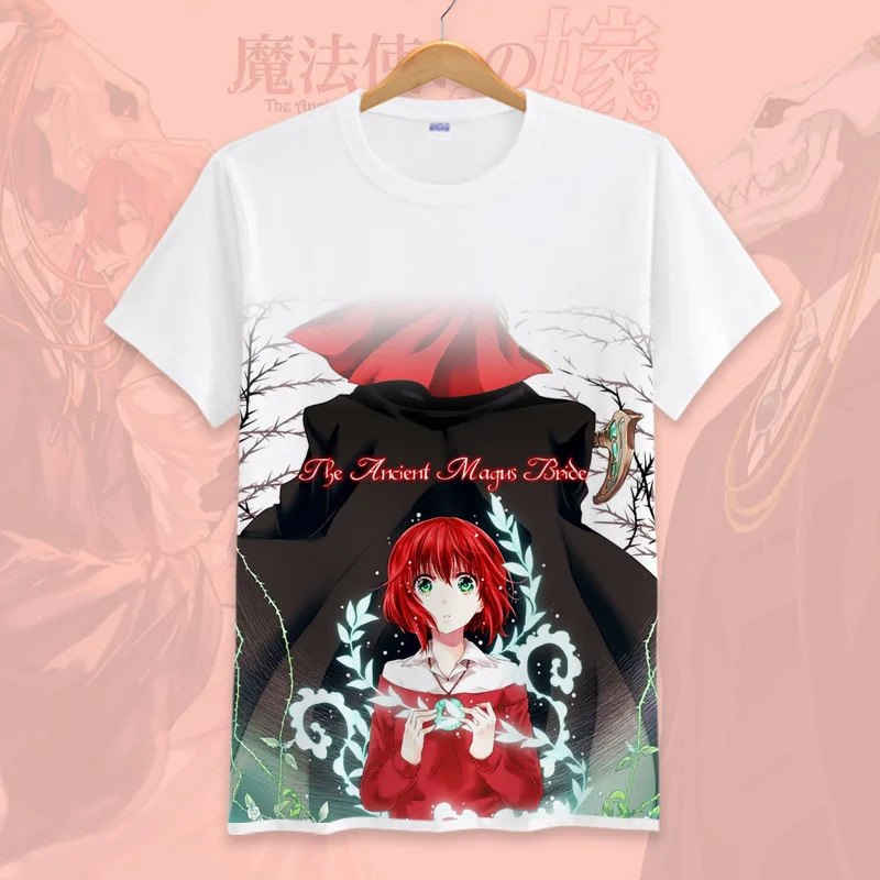 

Casual T Shirt Men Anime The Ancient Magus Bride O-Neck Women Maho Tsukai no Yome Cosplay T-shirts Short Sleeve Tops Tee Shirts